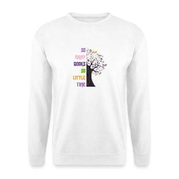 Bücherbaum: Viel zu lesen, wenig Zeit - Unisex Pullover - Weiß - Vorne