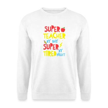 Super Teacher Day Night - Unisex Sweatshirt - white - Front