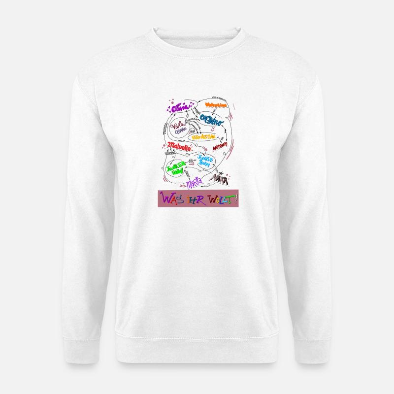 Was ihr wollt Mural - Unisex Pullover - Weiß