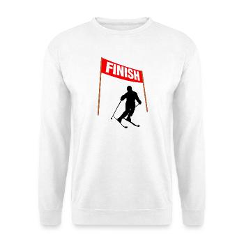 Ski-Ziellinie - Unisex Pullover - Weiß - Vorne
