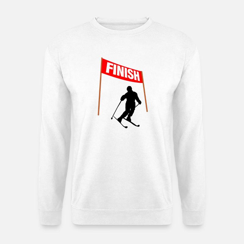 Ski-Ziellinie - Unisex Pullover - Weiß