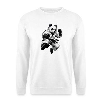 Panda Karate Kämpfer - Unisex Pullover - Weiß - Vorne