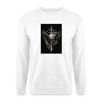 Dark Skull Flight with Blade - Unisex Sweatshirt - white - Front