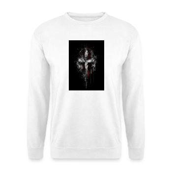 Kreuzspritzer Grunge - Unisex Pullover - Weiß - Vorne