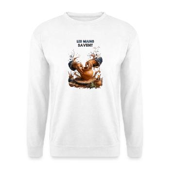 Mains du potier Argile en Fusion - Sweat-shirt Unisexe - blanc - Devant