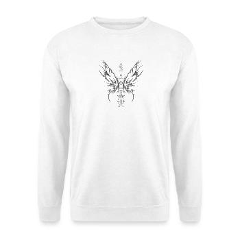 Ornamental Black Wings - Unisex Sweatshirt - white - Front