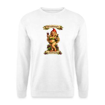 Weinkönigin im Schrebergarten - Unisex Pullover - Weiß - Vorne