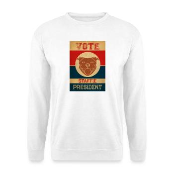 Staffie President - 013 - Sweat-shirt Unisexe - blanc - Devant