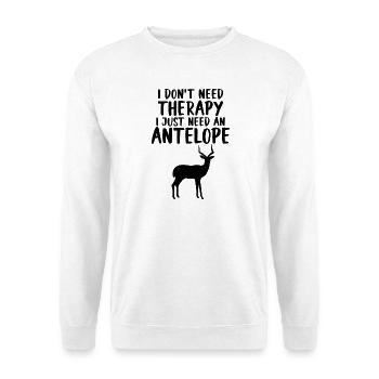 Antelope Saying Safari - Unisex Sweatshirt - white - Front