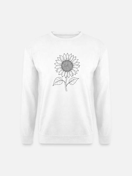 Sonnenblume Boho - Unisex Pullover - Weiß