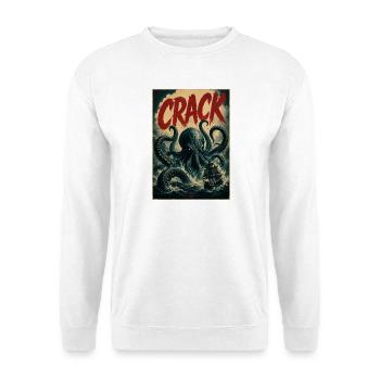 Vintage CRACK Kraken - Unisex Sweatshirt - white - Front