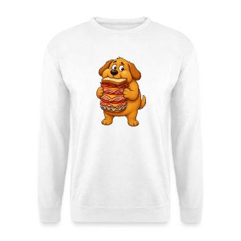Golden Retriever Sandwich-Dieb - Unisex Pullover - Weiß - Vorne