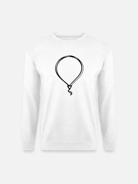 Luftballon handgezeichnet - Unisex Pullover - Weiß