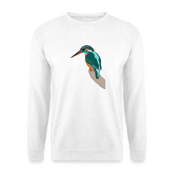 Eisvogel - Unisex Pullover - Weiß - Vorne - Alina (178cm) & Michal (187cm)