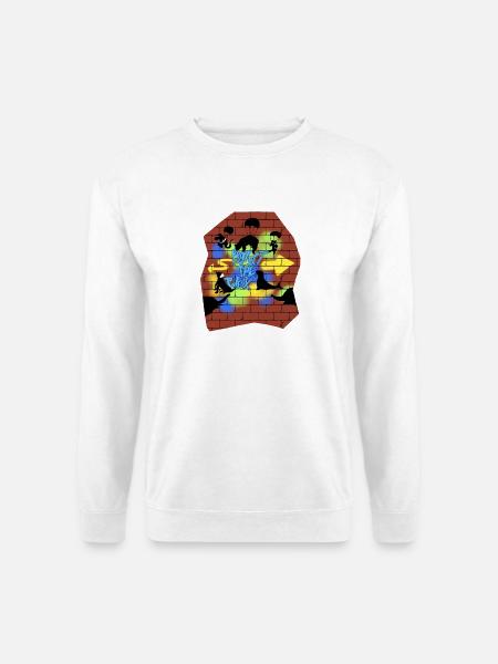 Tierliebe Tierschutz im Kunst Graffiti Stil - Unisex Pullover - Weiß