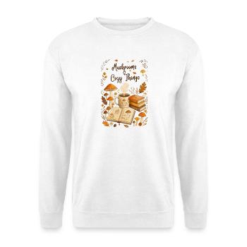 Pilze und gemütliche Süße - Unisex Pullover - Weiß - Vorne - Alina (178cm) & Michal (187cm)