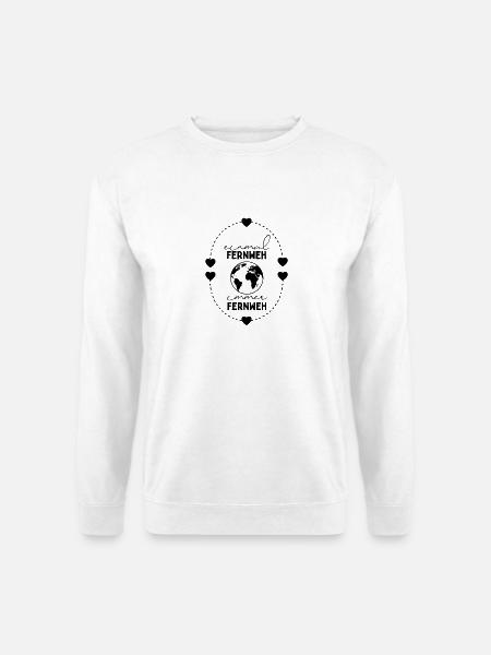 Einmal Fernweh immer Fernweh Reisespruch - Unisex Pullover - Weiß