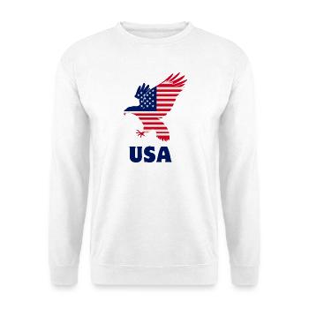 Flag verwenden - Unisex Pullover - Weiß - Vorne - Alina (178cm) & Michal (187cm)
