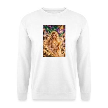 Sternen-Göttin der Virgo-Ernte - Unisex Pullover - Weiß - Vorne - Alina (178cm) & Michal (187cm)