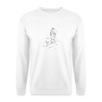 Jesus – Der Weg - Unisex Pullover - Weiß - Vorne - Alina (178cm) & Michal (187cm)