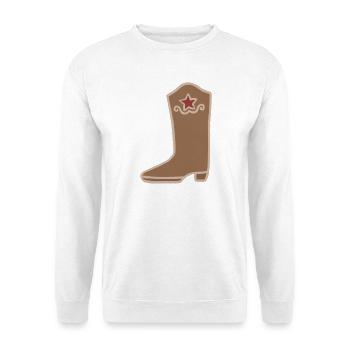 Südwestlicher Sternenstiefel - Unisex Pullover - Weiß - Vorne - Alina (178cm) & Michal (187cm)