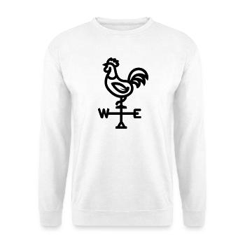 Wetterhahn - Unisex Pullover - Weiß - Vorne - Alina (178cm) & Michal (187cm)
