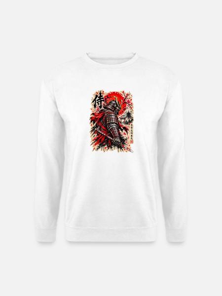 Samurai Krieger – Japanischer Ehrenkodex - Unisex Pullover - Weiß