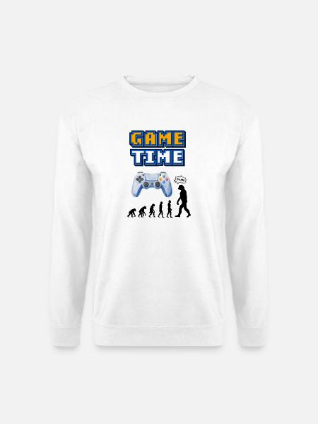 Game Time Retro Controller Entwicklung - Unisex Pullover - Weiß