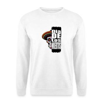Dia de los Muertos - Unisex Pullover - Weiß - Vorne - Alina (178cm) & Michal (187cm)