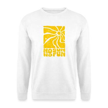 Sonnenkreis No Sun No Fun - Unisex Pullover - Weiß - Vorne - Alina (178cm) & Michal (187cm)