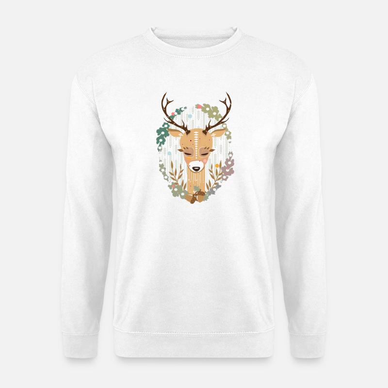 A deer in the forest - Unisex Sweatshirt - white