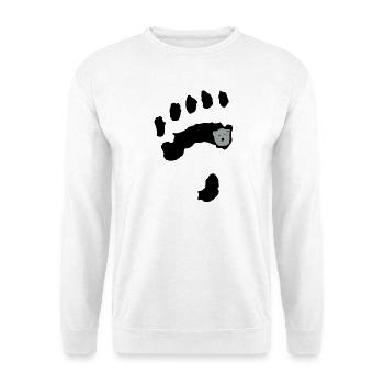 Eisbär + Tatze - Unisex Pullover - Weiß - Vorne