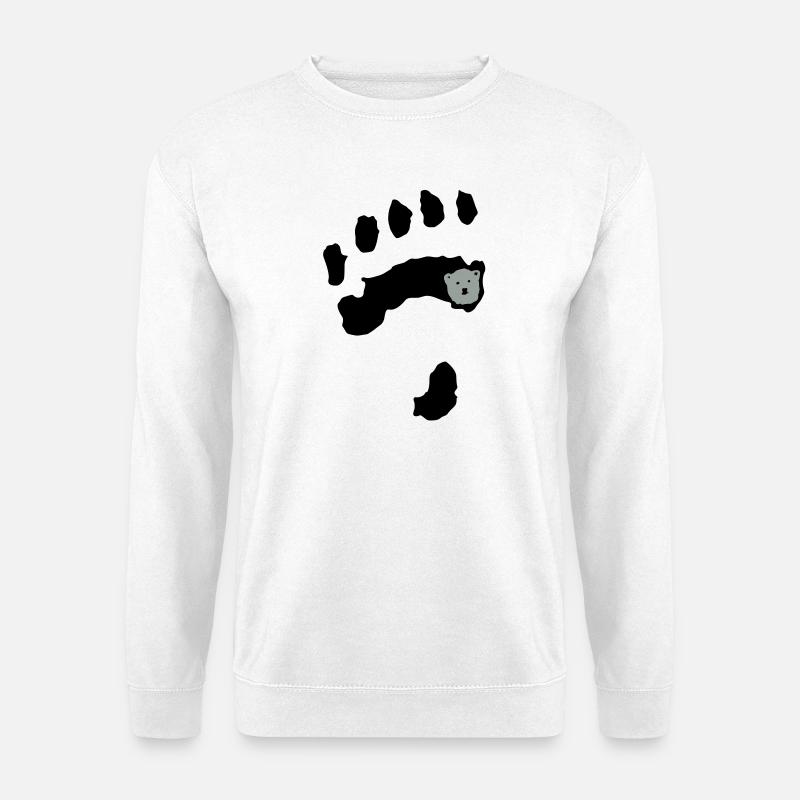 Eisbär + Tatze - Unisex Pullover - Weiß