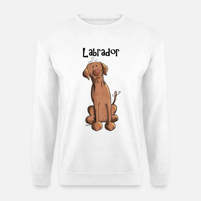 Lustiger Labrador - Unisex Pullover - Weiß