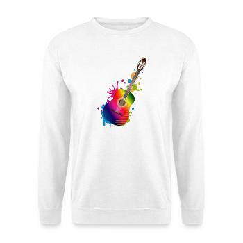 Acoustic Guitars Graffiti in Rainbow Colors - Unisex Sweatshirt - white - Front