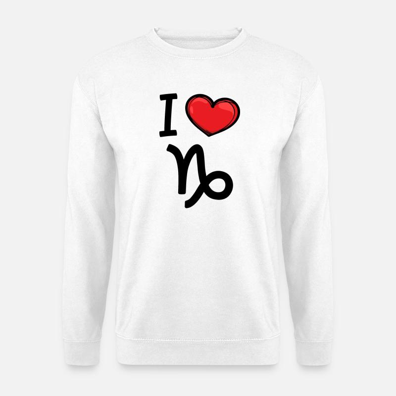Aberglaube Horoskop Statement Steinbock Tierkreis - Unisex Pullover - Weiß