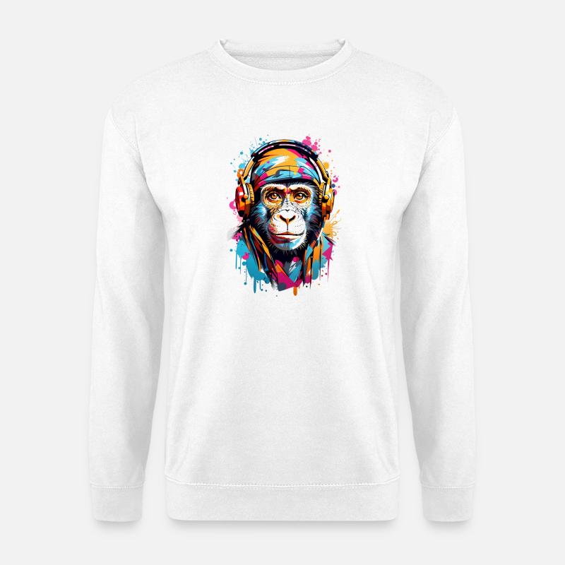 Cool monkey - Unisex Sweatshirt - white