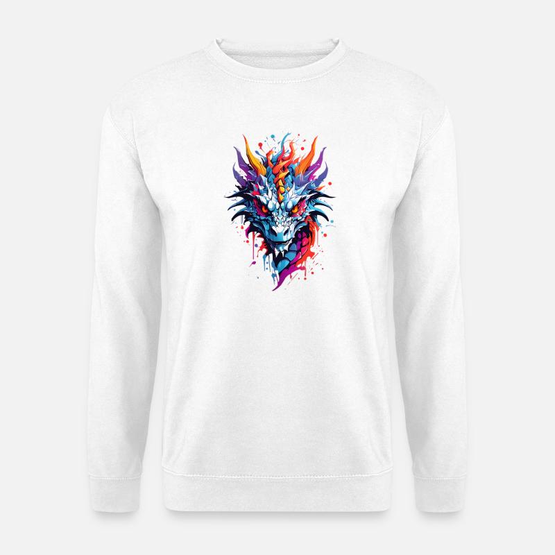 Coole Drache - Unisex Pullover - Weiß
