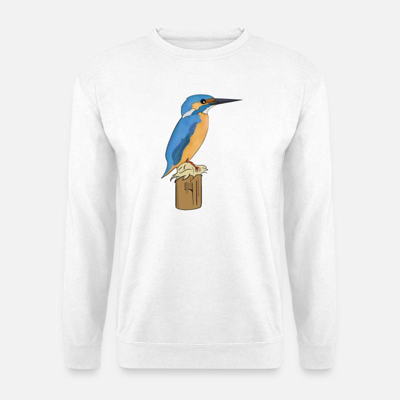 Eisvogel Vogel - Unisex Pullover - Weiß