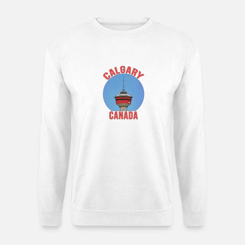 Calgary, Alberta, Kanada - Unisex Pullover - Weiß