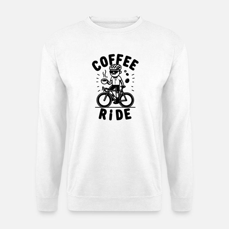 Kaffee Fahrt Rennrad Fahrrad Kaffee - Unisex Pullover - Weiß