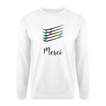 MAÎTRESSE. MAITRE. MERCI. MERCI MAÎTRESSE - Sweat-shirt Unisexe - blanc - Devant