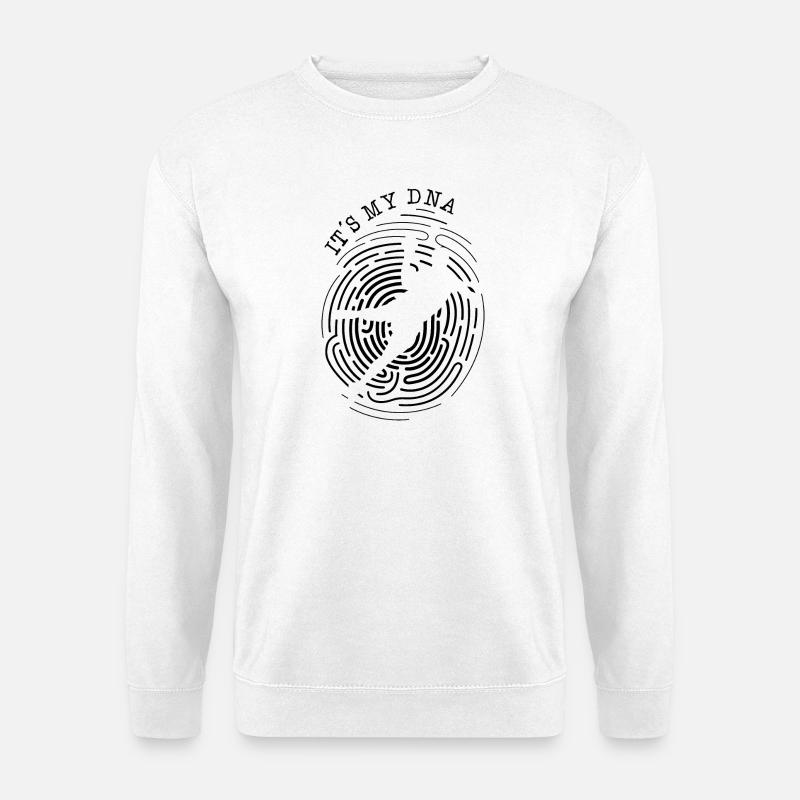 Fingerabdruck DNA Handball Daumen Handballer - Unisex Pullover - Weiß