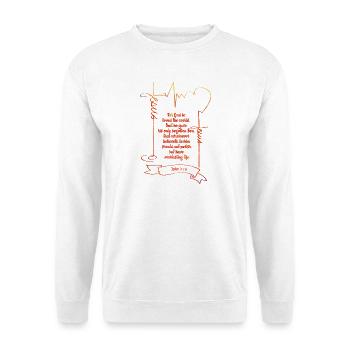 Heartfelt Bible quotes in watercolor style - Unisex Sweatshirt - white - Front