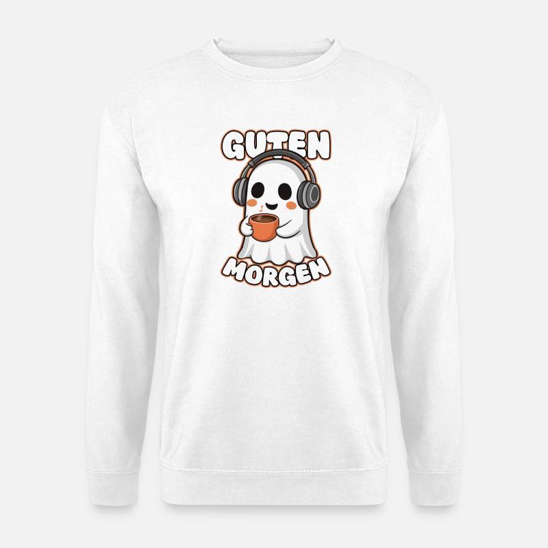 Guten Morgen Geist: Süßer Start in den Tag - Unisex Pullover - Weiß