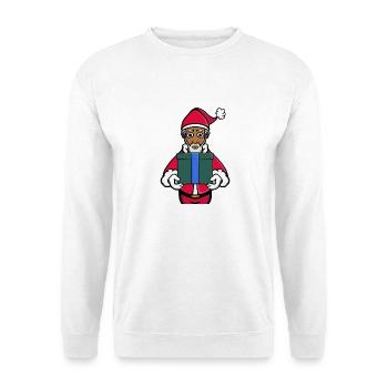 Ein Geschenk vom Weihnachtsmann - Unisex Pullover - Weiß - Vorne