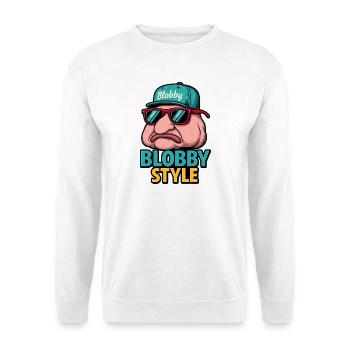 T-shirt de dessins animés Blobby style - Sweat-shirt Unisexe - blanc - Devant