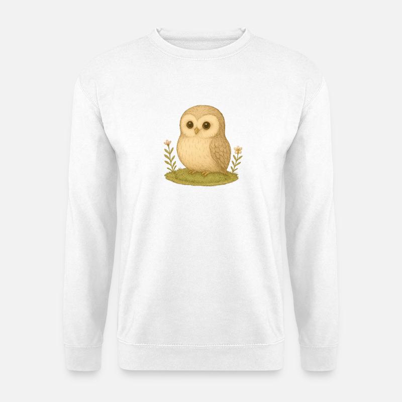 Nordischer Wald - Eule - Unisex Pullover - Weiß