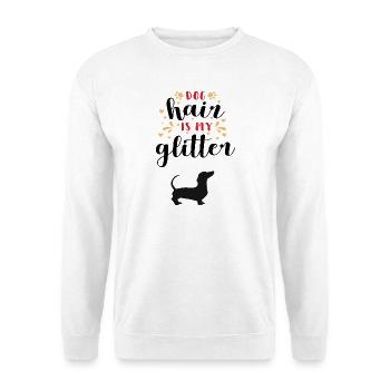Hundehaare sind mein Glitter - hundeliebhaber - Unisex Pullover - Weiß - Vorne