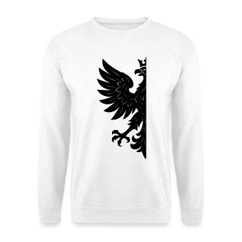 Pologne Polska Eagle Drapeau Drapeau Noir Cadeau - Sweat-shirt Unisexe - blanc - Devant